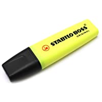 Stabilo Boss Original. Resaltador fluorescente- punta biselada- trazo de 2 a 5 mm- color amarillo (paquete de 1)